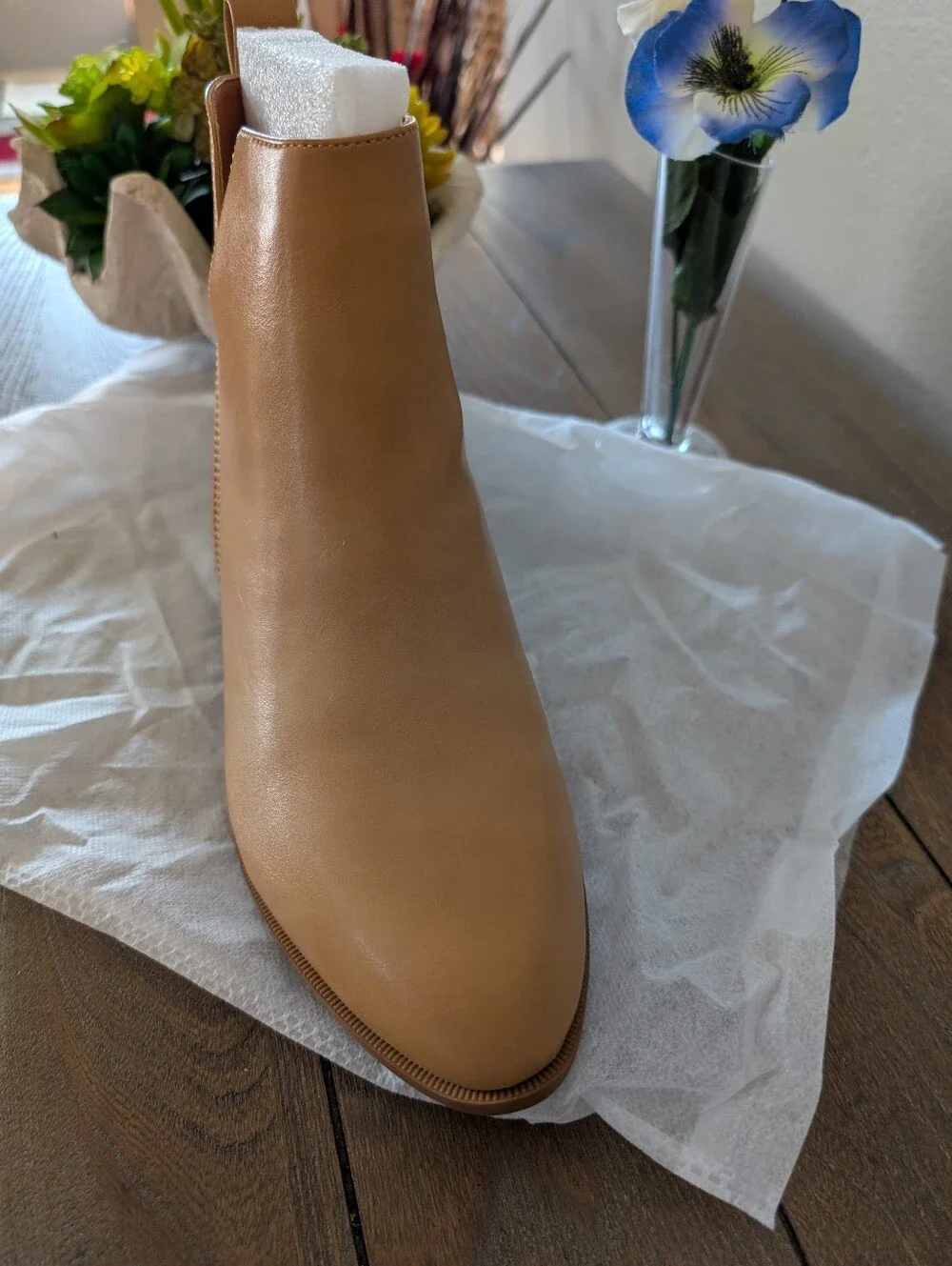 Tan Leather Chelsea Ankle Bootie